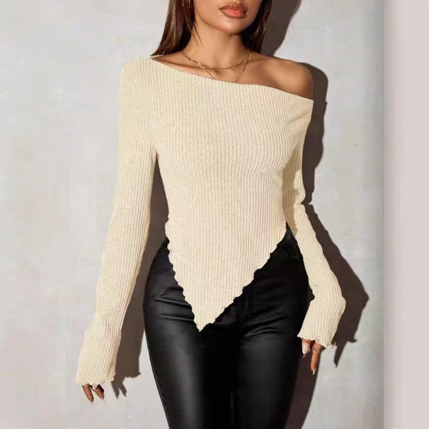 Women's knitted "hot girl" style top