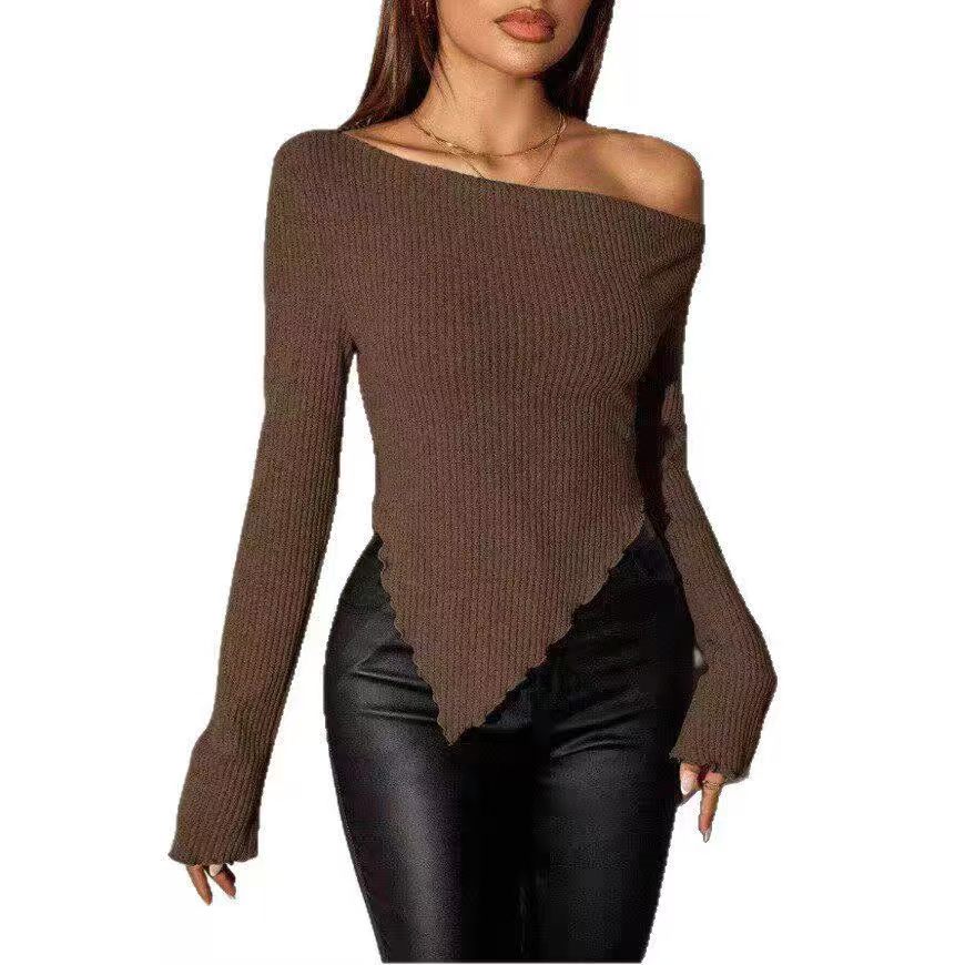 Women's knitted "hot girl" style top