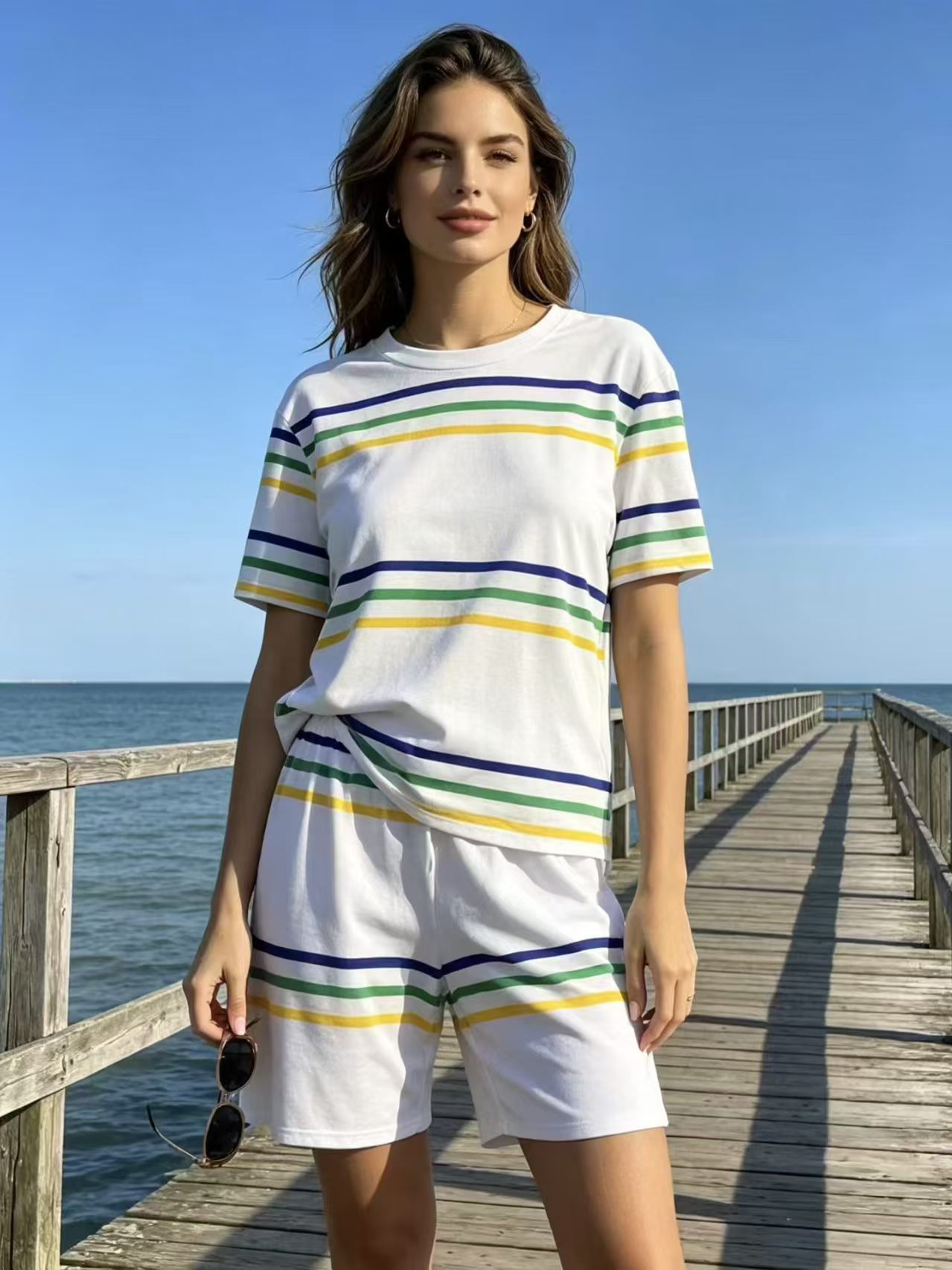 Shorts Pants Two-Piece Set Q260905082247001