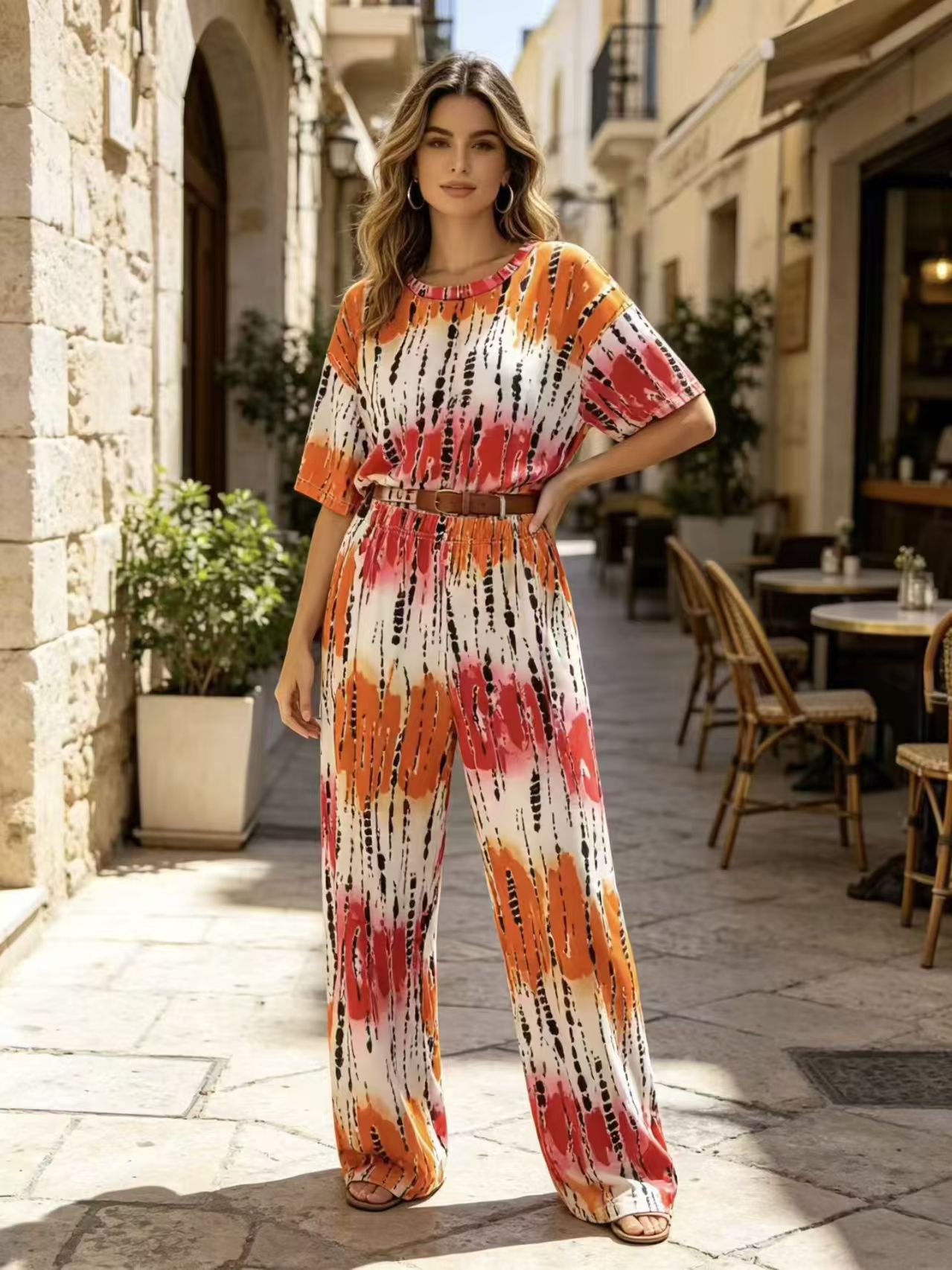 Shorts Pants Two-Piece Set Q260905082247001