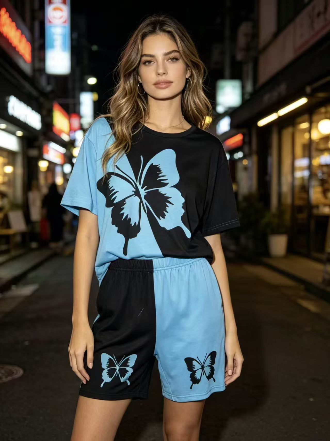 Shorts Pants Two-Piece Set Q260905082247001